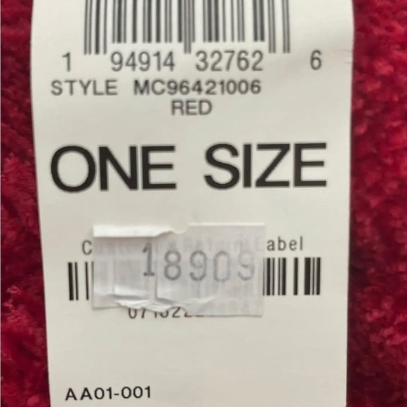 𝅺charter Club Solid Red Infinite-Loop Scarf One Size.  NWT - Picture 5 of 6